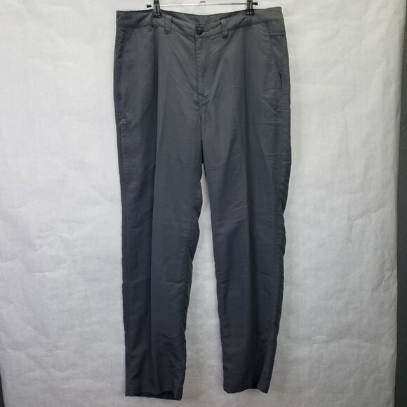 REI Adventures Pants Men's 36x32 Gray Cargo UPF 50+ Nylon Travel Hiking Outdoor - Picture 1 of 16